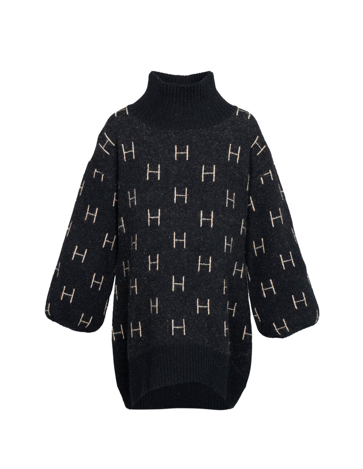 FAM SWEATER LONG - BLACK