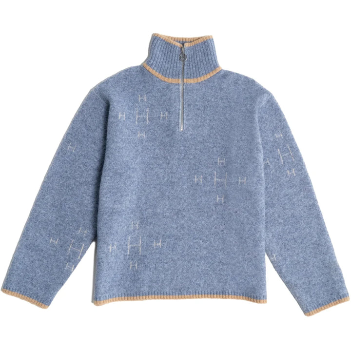 HÉST IBEN HALF-ZIp Faded Denim