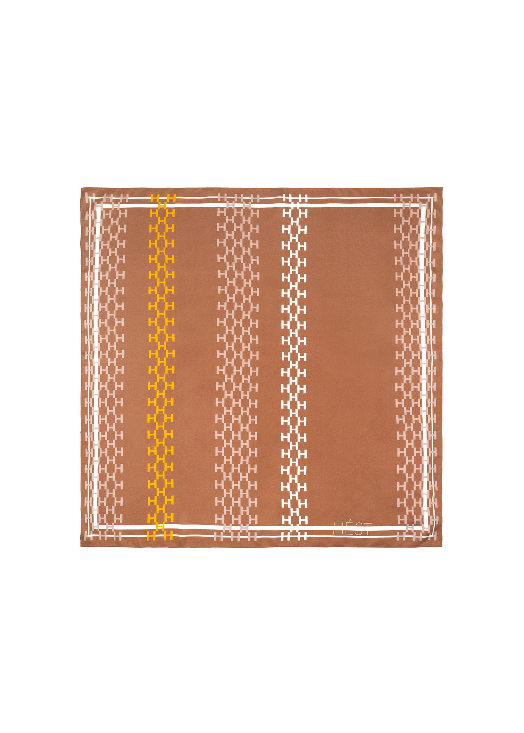 HÉST ISADORA Silk Scarf Small Mocca Mousse