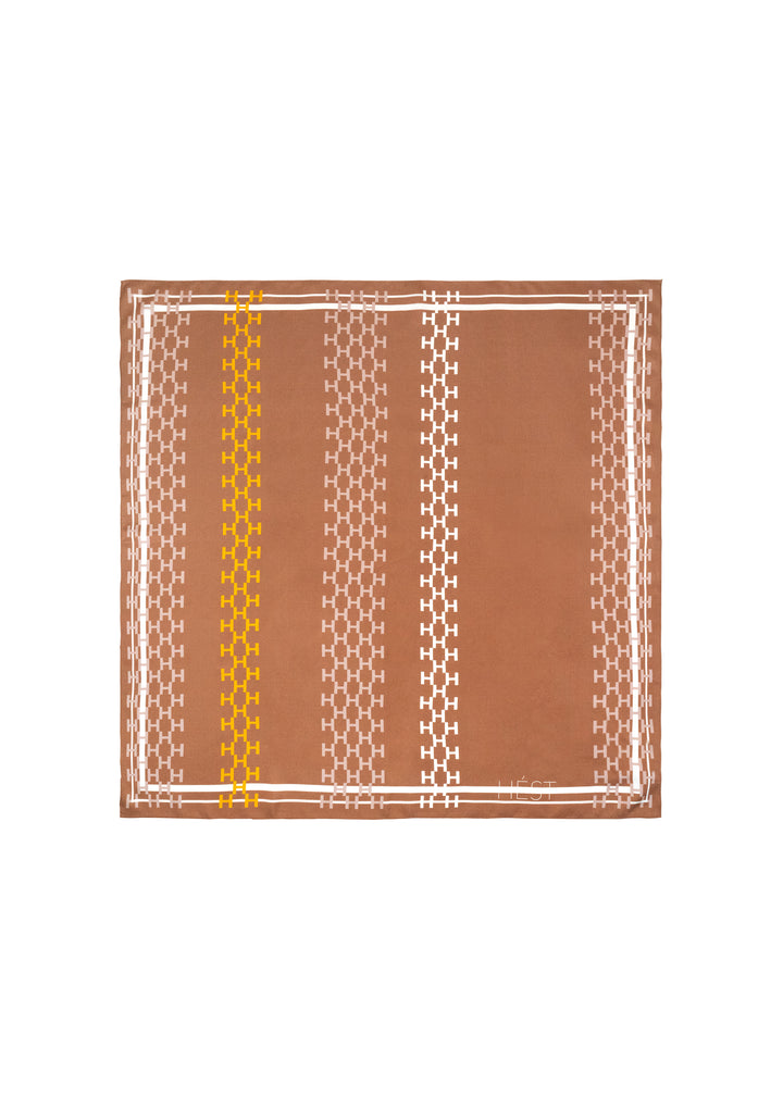 HÉST ISADORA Silk Scarf Small Mocca Mousse