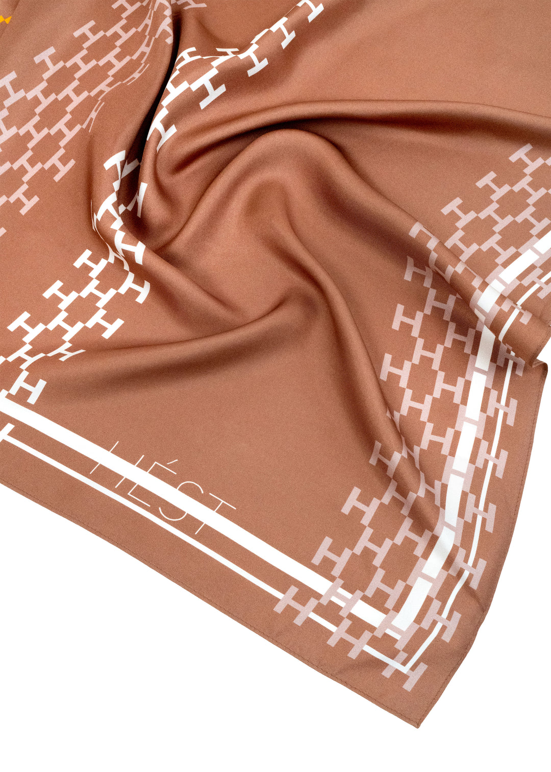 HÉST ISADORA Silk Scarf Large Mocca Mousse