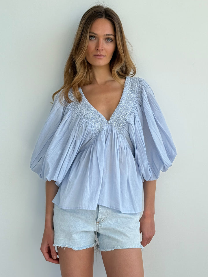 Rose and Rose Jasmine Blouse Banker Blue