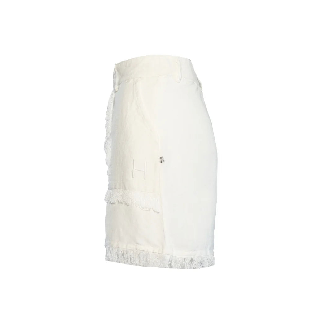 HÉST LILA LINEN SHORTS WHITE