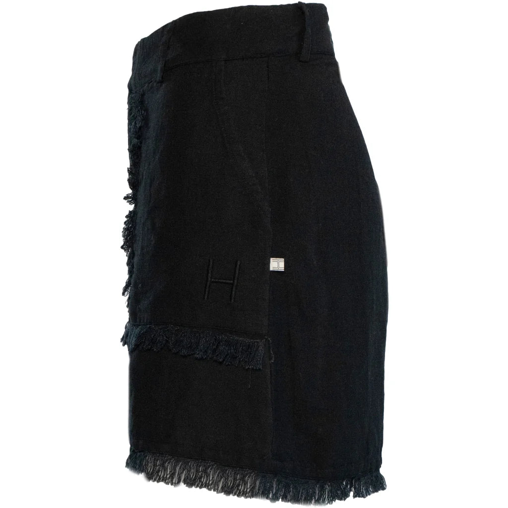 HÉST LILA LINEN SHORTS BLACK