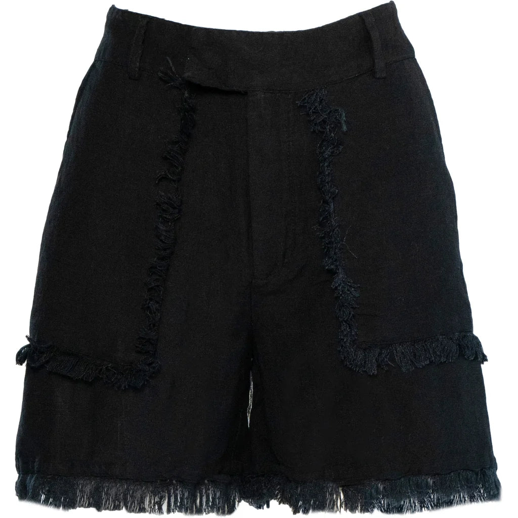 HÉST LILA LINEN SHORTS BLACK