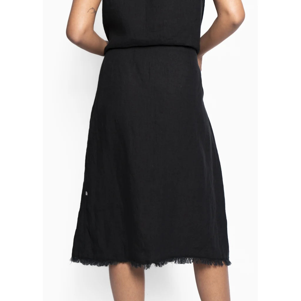 HÉST LILA LINEN SKIRT BLACK