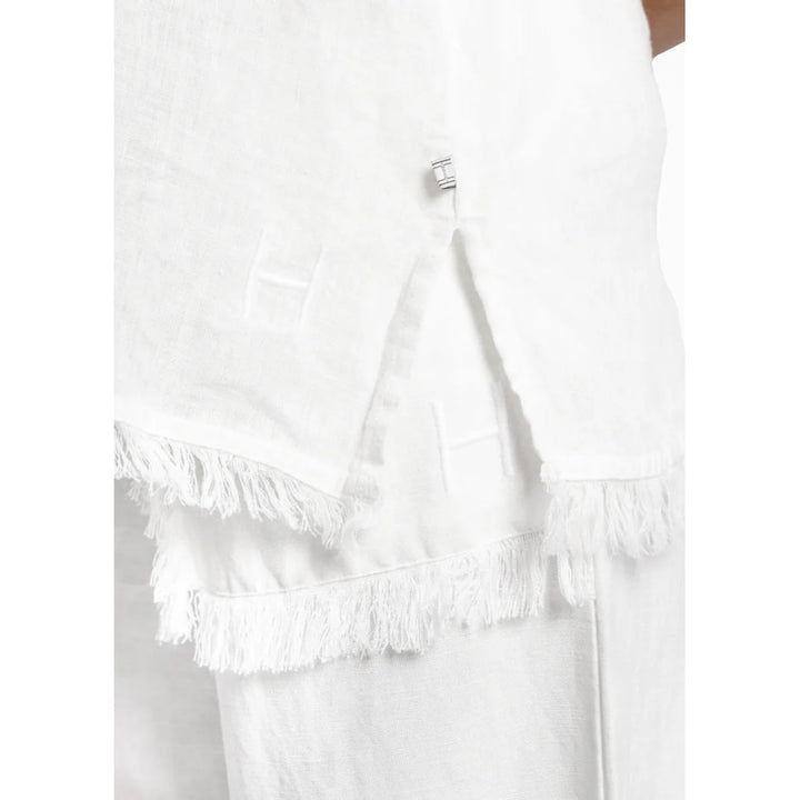 HÉST LILA LINEN TOP WHITE
