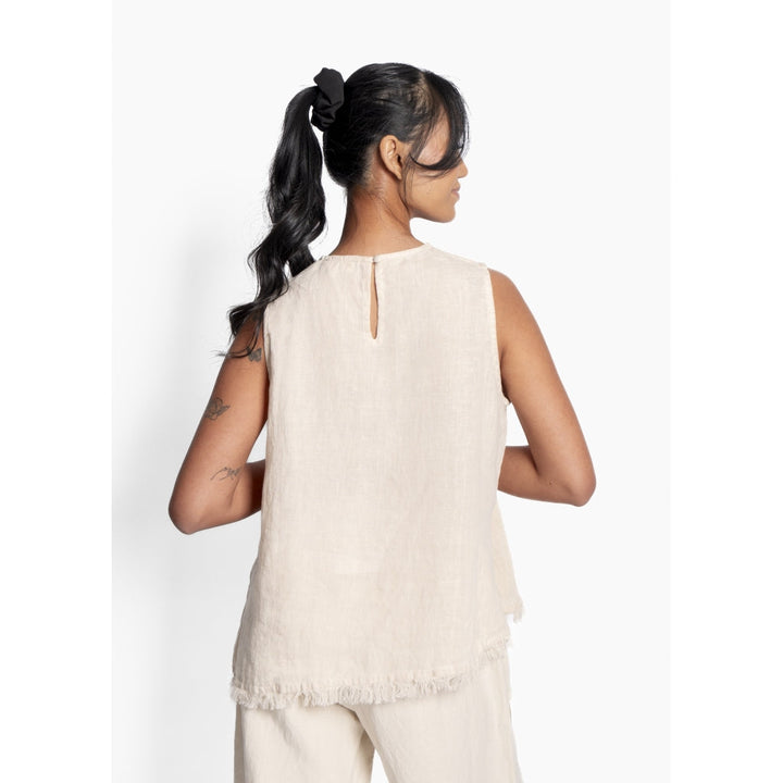 HÉST LILA LINEN TOP SUMMER SAND
