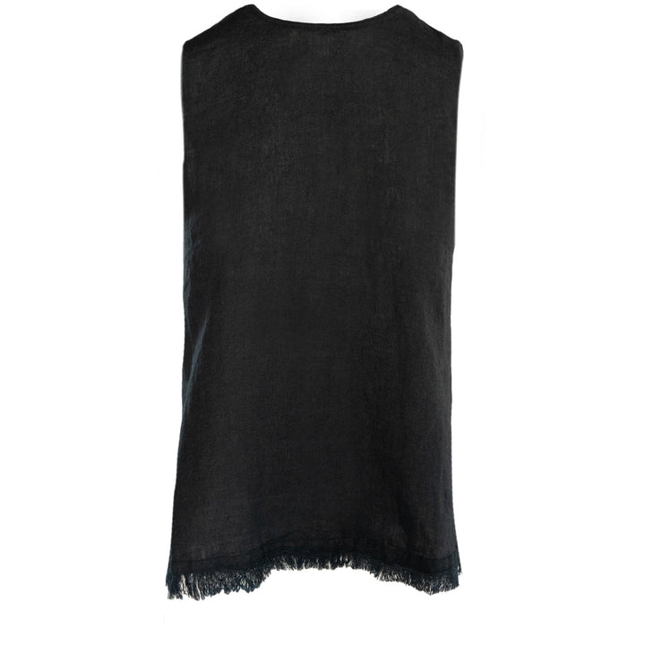 HÉST LILA LINEN TOP BLACK