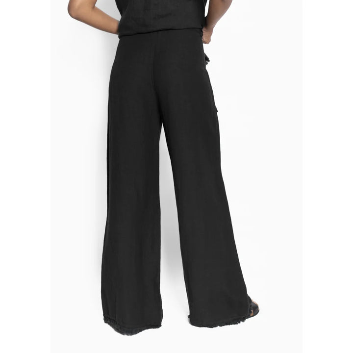 HÉST LILA LINEN TROUSERS BLACK