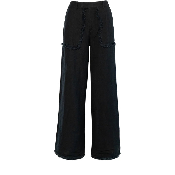 HÉST LILA LINEN TROUSERS BLACK