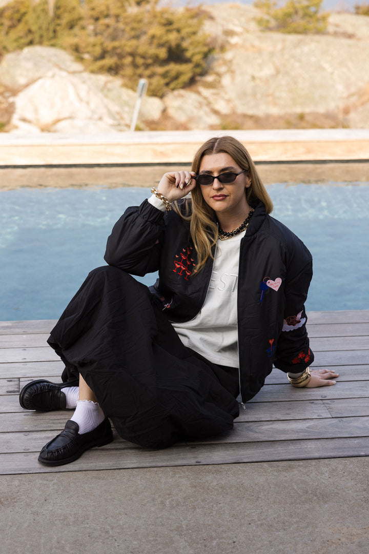 WAUW Mi Amore Bomber Jacket Black