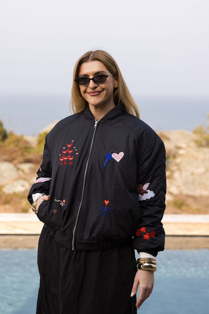 WAUW Mi Amore Bomber Jacket Black
