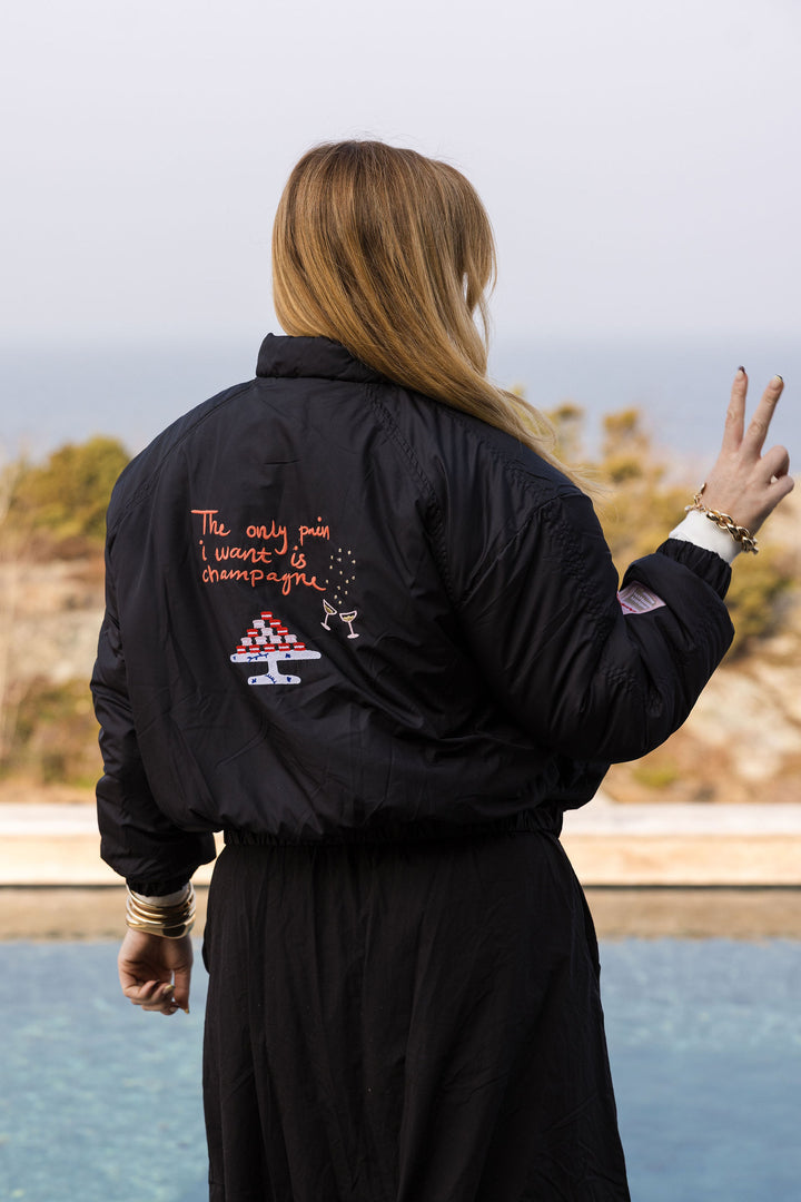 WAUW Mi Amore Bomber Jacket Black