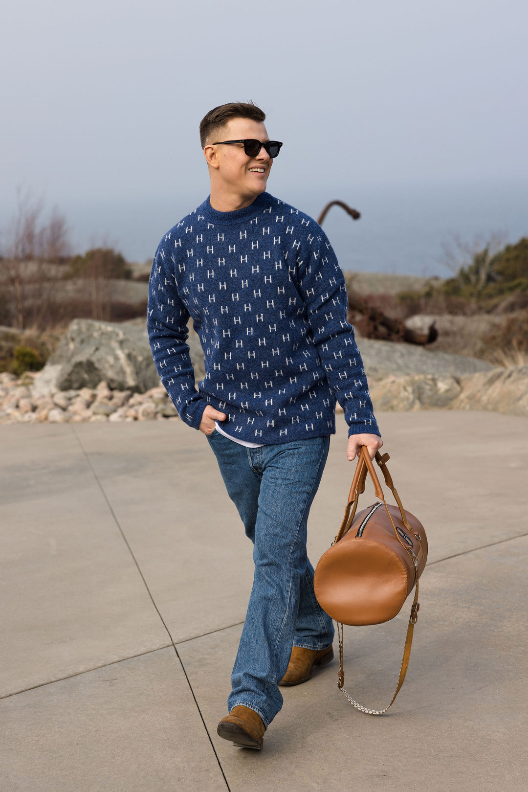 HÉST Frank Knitted Sweater True Navy