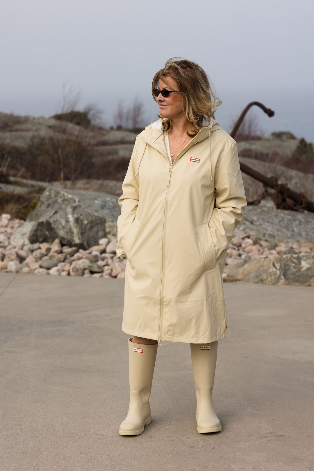 Hunter Andrea Raincoat Gravel