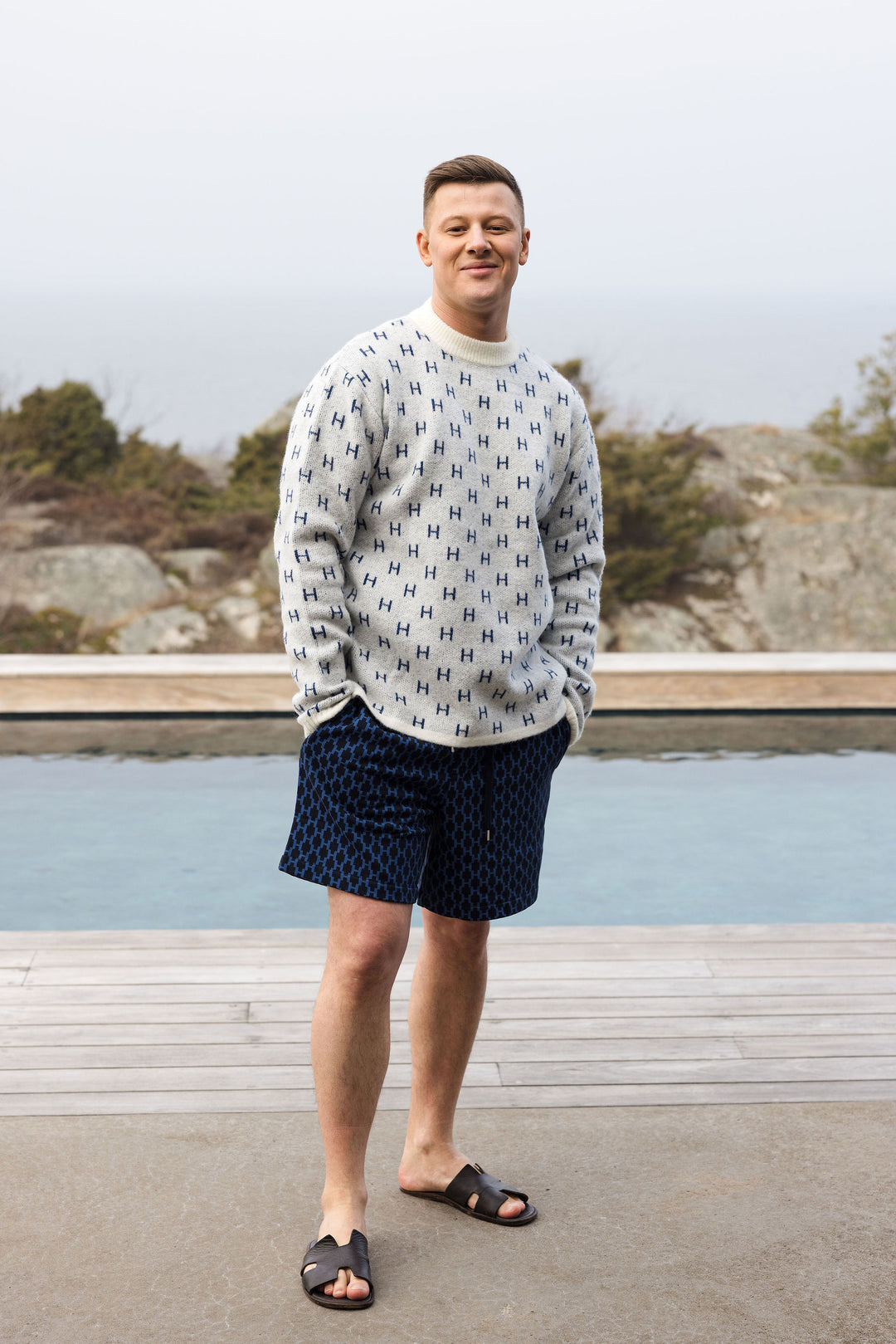 HÉST Frank Knitted Sweater White Alyssum