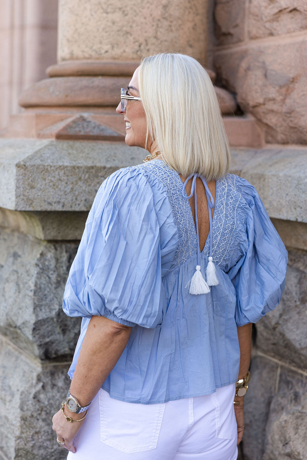 Rose and Rose Jasmine Blouse Banker Blue