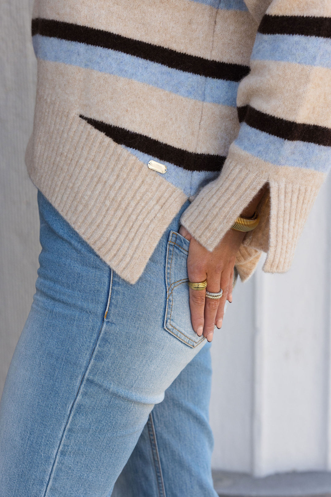 LIZ SWEATER 6514 Light Beige Melange