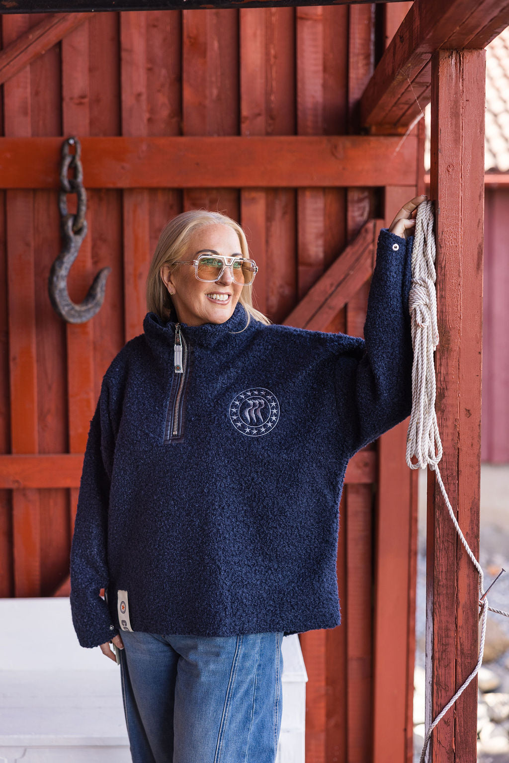 CAYA NINI HALF ZIP Navy