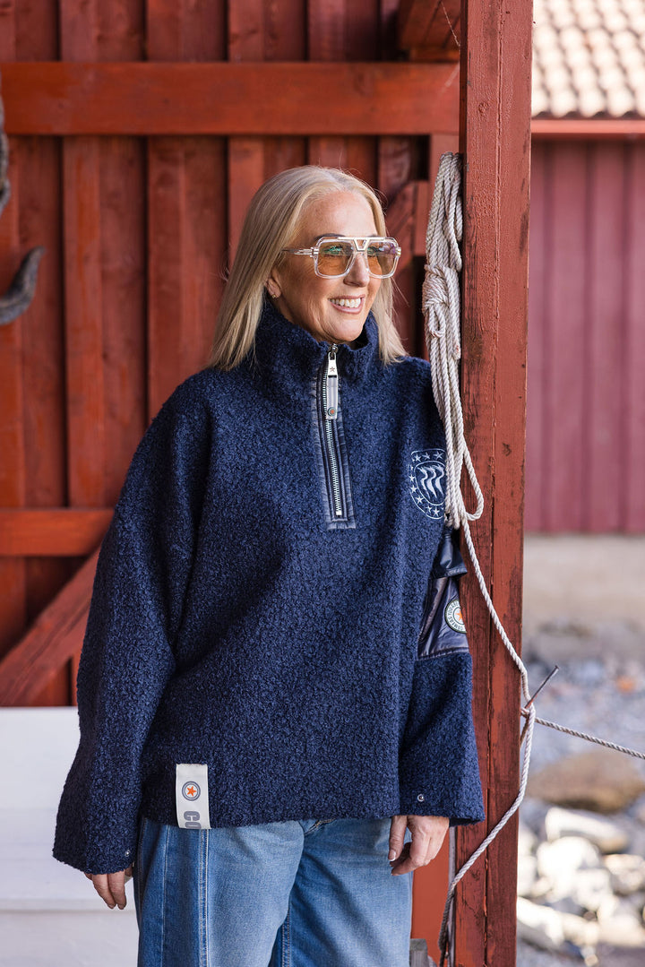 CAYA NINI HALF ZIP Navy