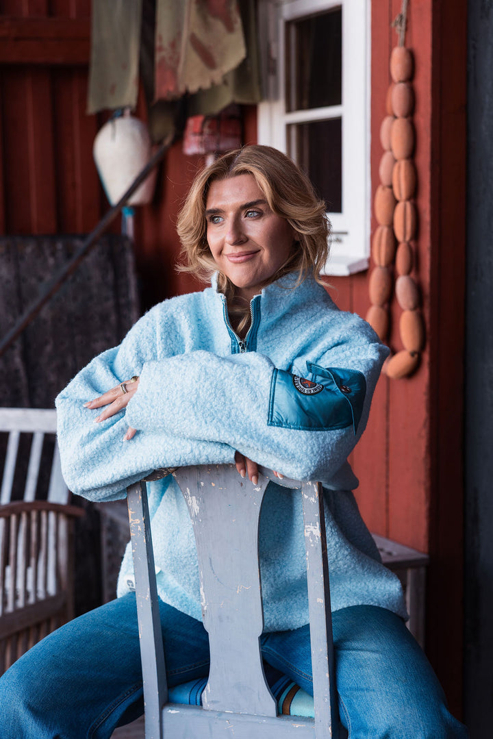 CAYA NINI HALF ZIP Light Blue