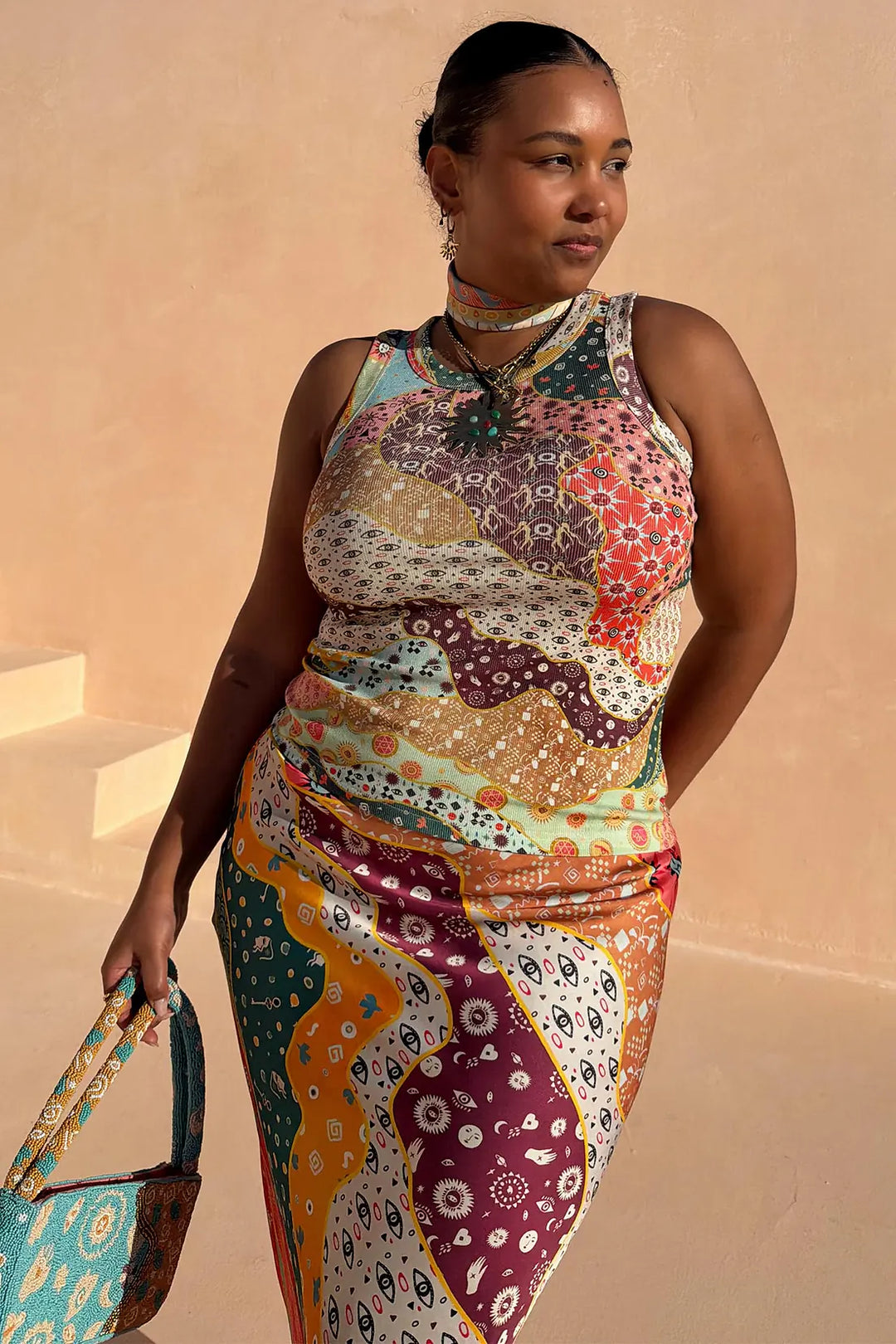 Never Fully Dressed Pastel Morocco Rib Tank Top
