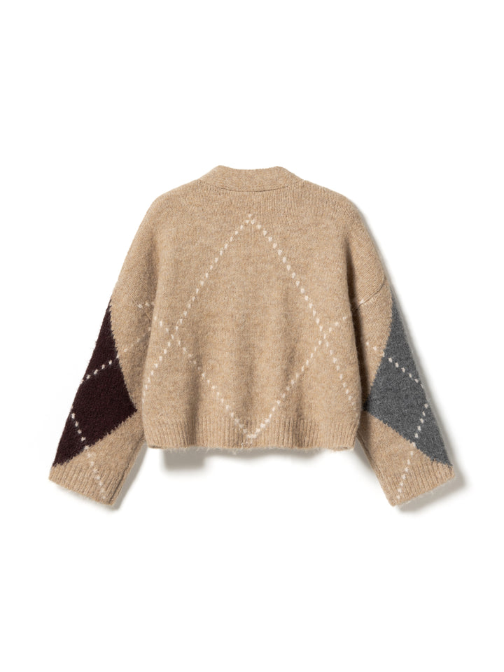 Noella Laiana Knit Cardigan Sand Melange