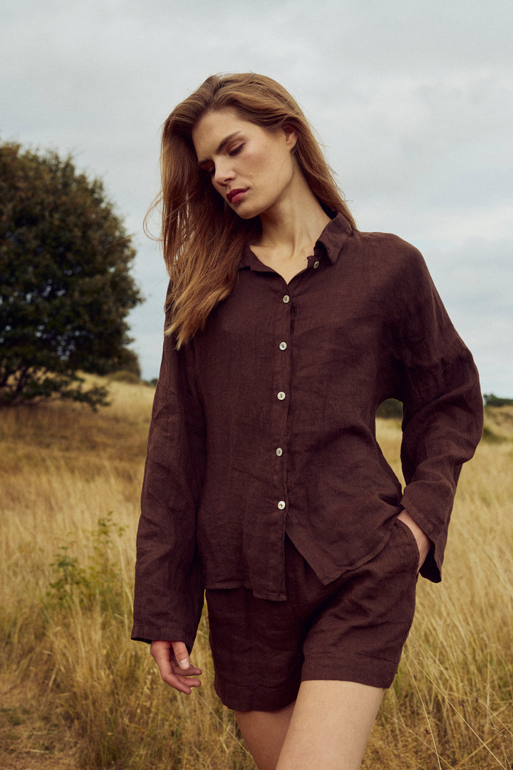 Noella Leanora Shirt Chocolate