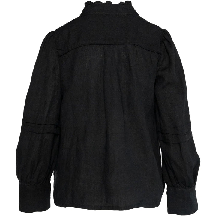 HÉST SARI Linen BLOUSE BLACK