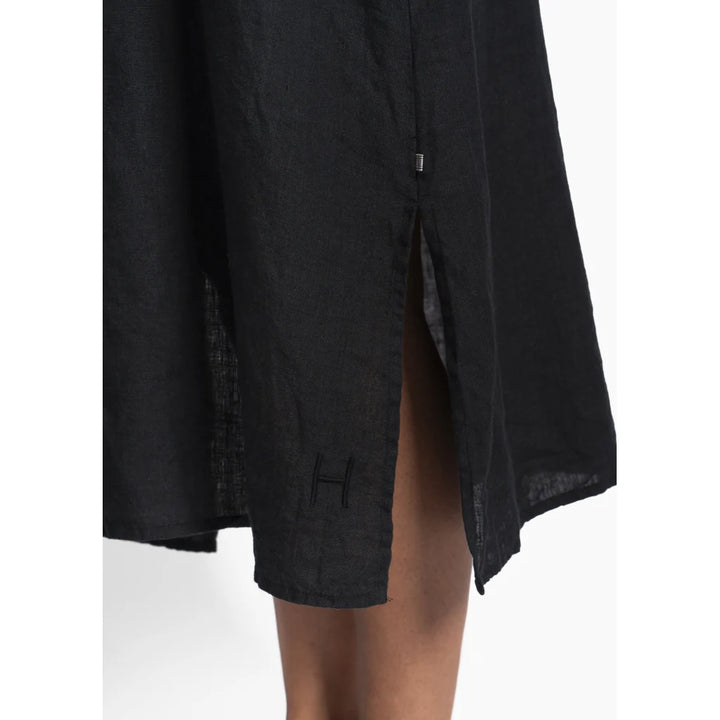 HÉST SARI Linen Dress BLACK