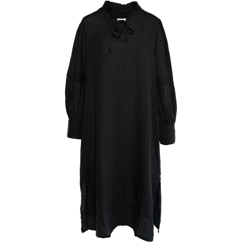 HÉST SARI Linen Dress BLACK