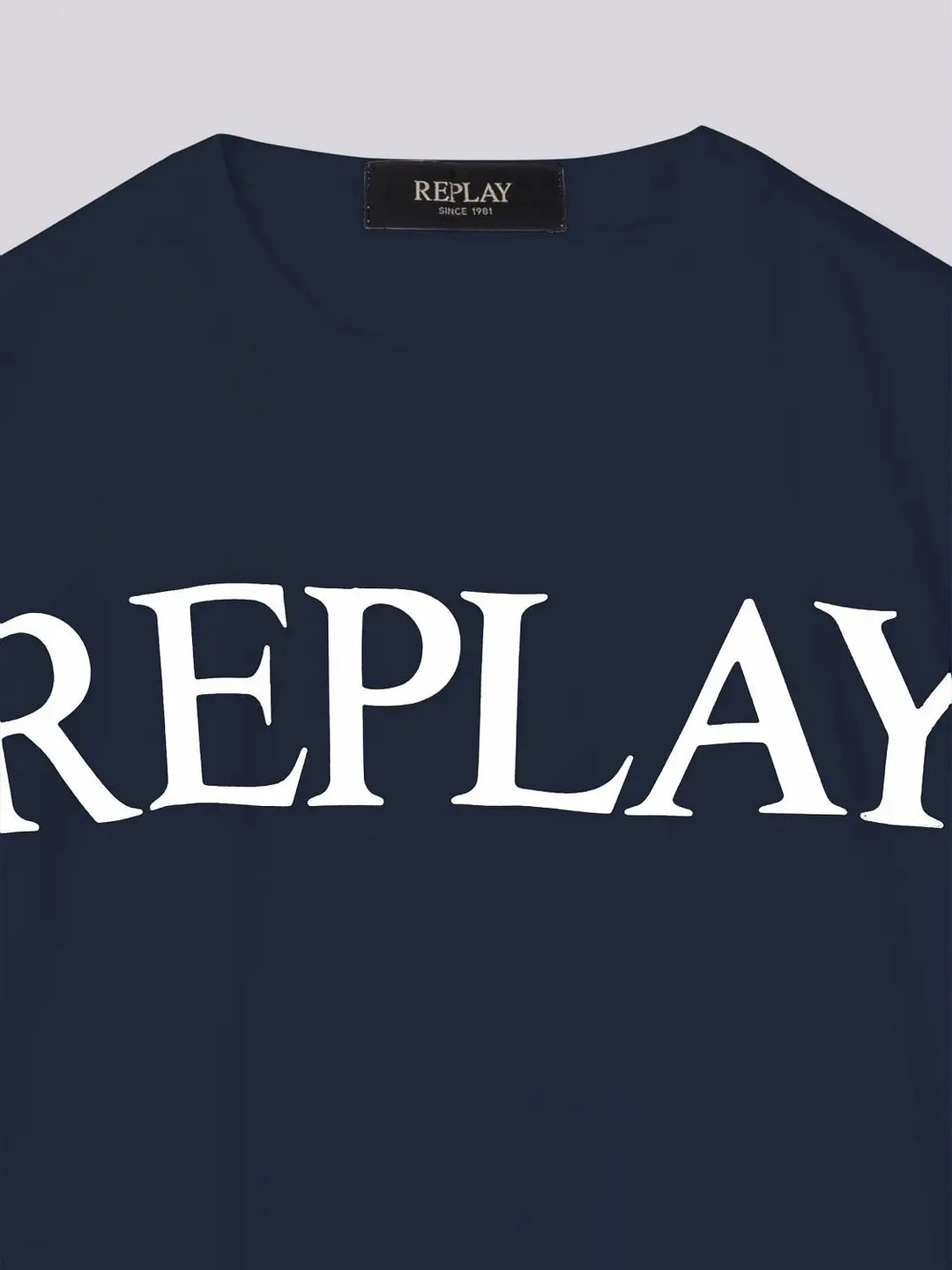 REPLAY & SONS T-SHIRT WITH MAXI-LETTERING Blue