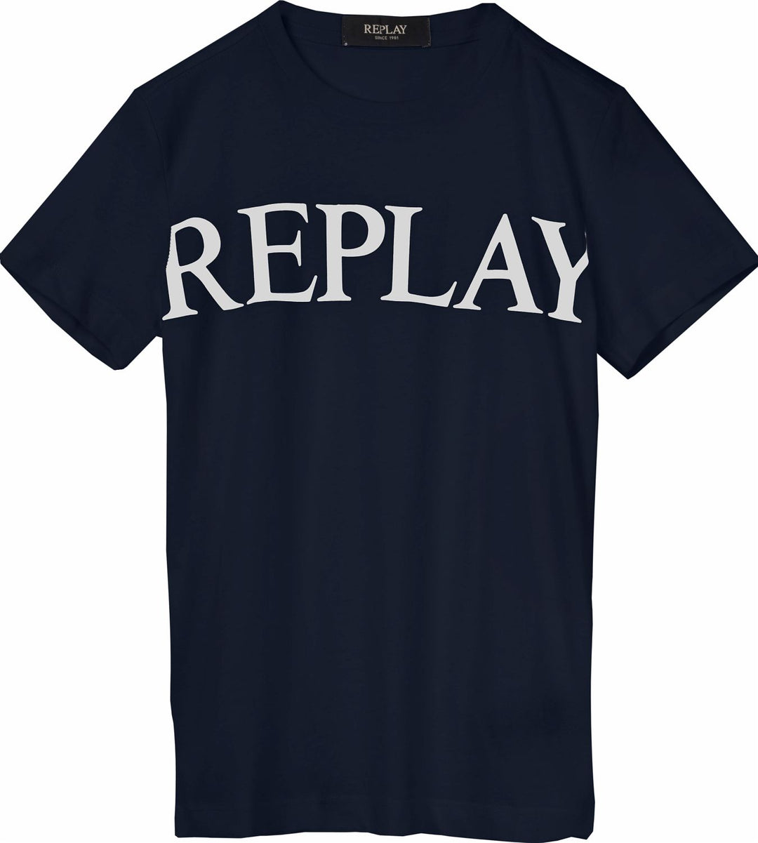 REPLAY & SONS T-SHIRT WITH MAXI-LETTERING Blue