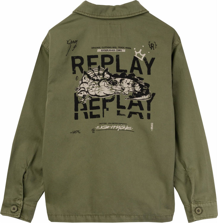 REPLAY & SONS CROCODILE-PRINT JACKET