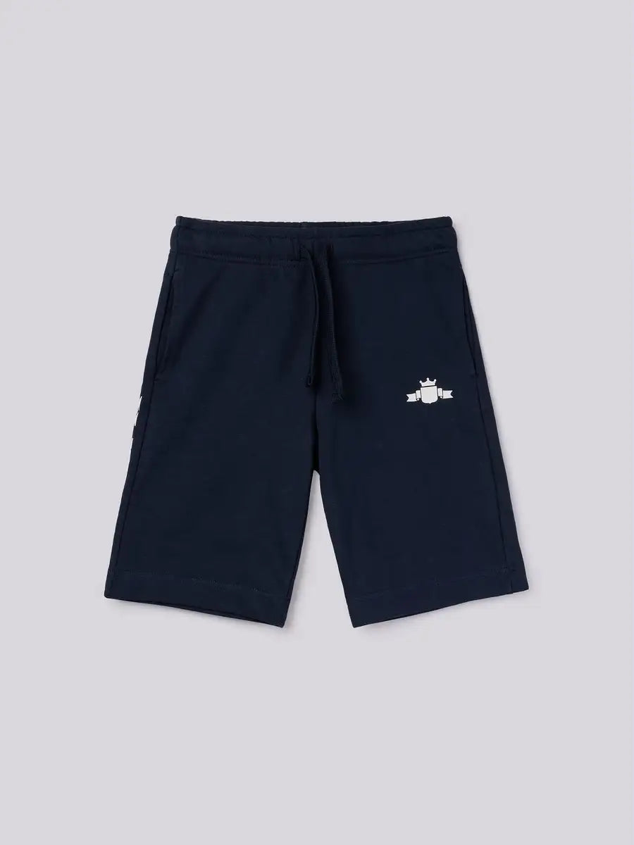 REPLAY & SONS COTTON SHORTS WITH LETTERING PRINT