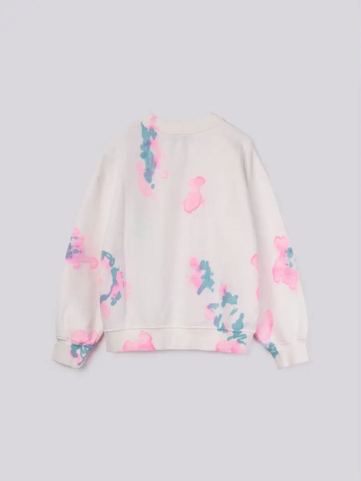 REPLAY & SONS COTTON SWEATSHIRT WITH TIE-DYE PRINT