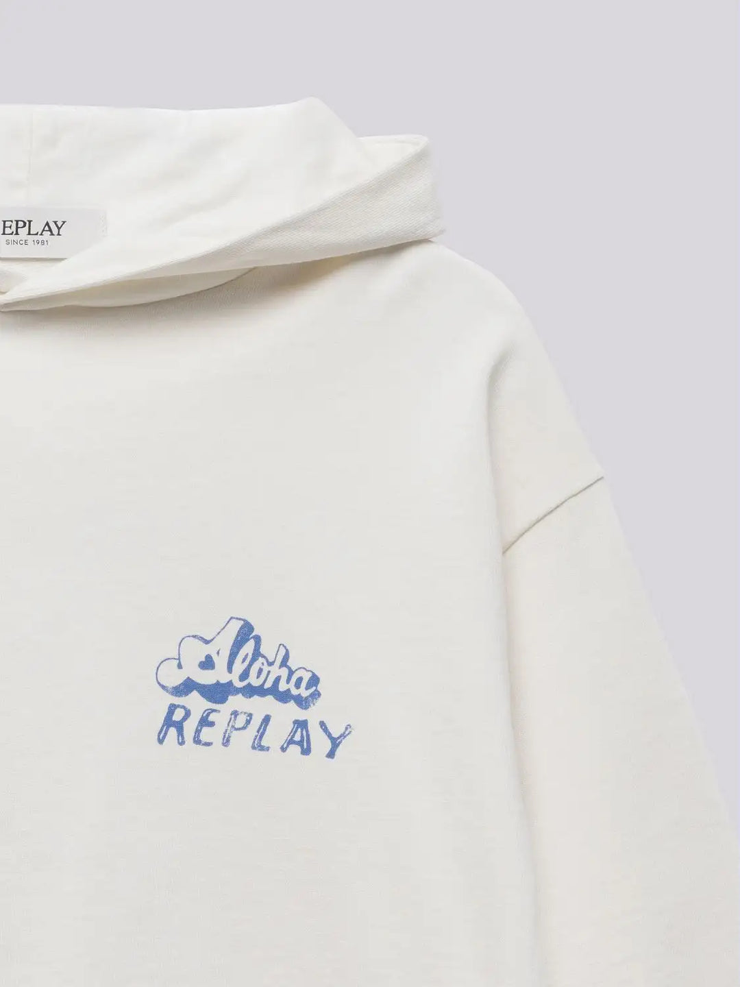 REPLAY & SONS HOODY WITH CONTRASTING PRINT