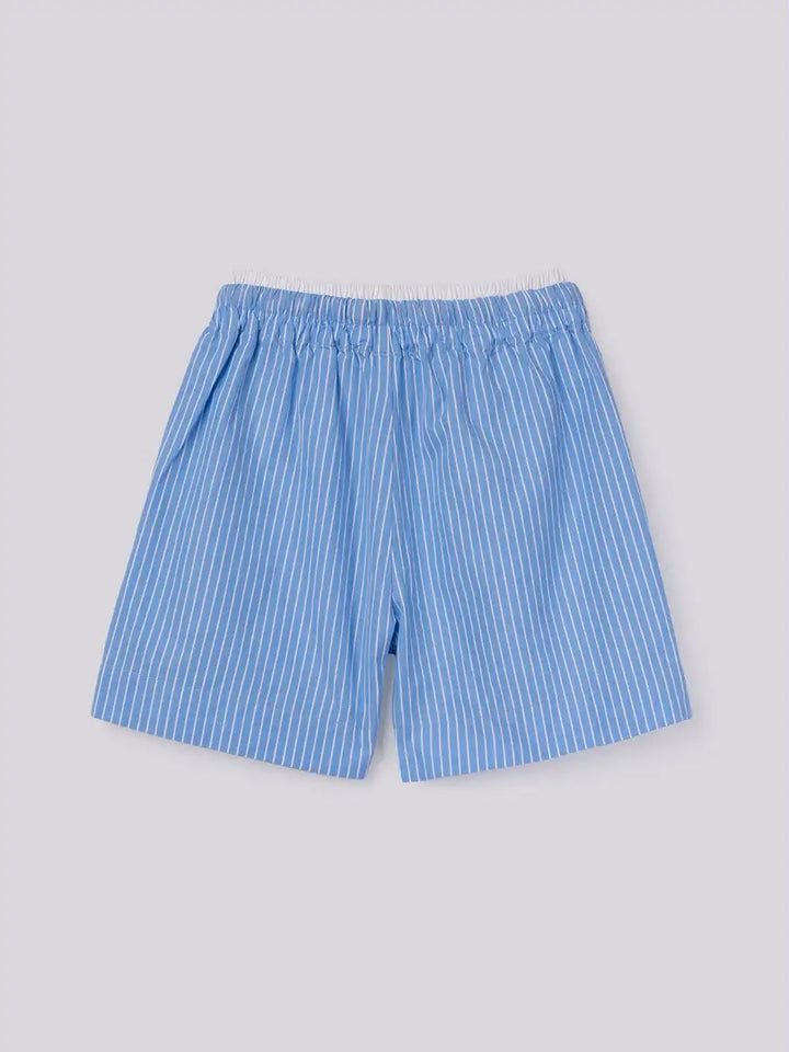 REPLAY & SONS STRIPED COTTON SHORTS