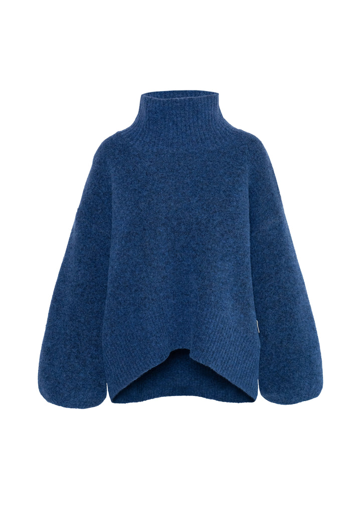 Hést Patch Short Sweater True Navy