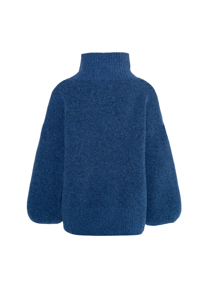 Hést Patch Short Sweater True Navy
