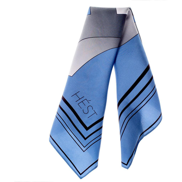 BILBAO SILK SCARF SMALL BLUE