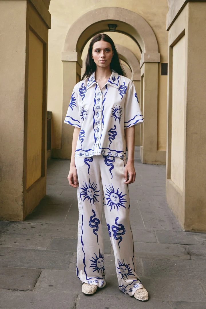 Noella Kealy Shirt Chana Blue Print