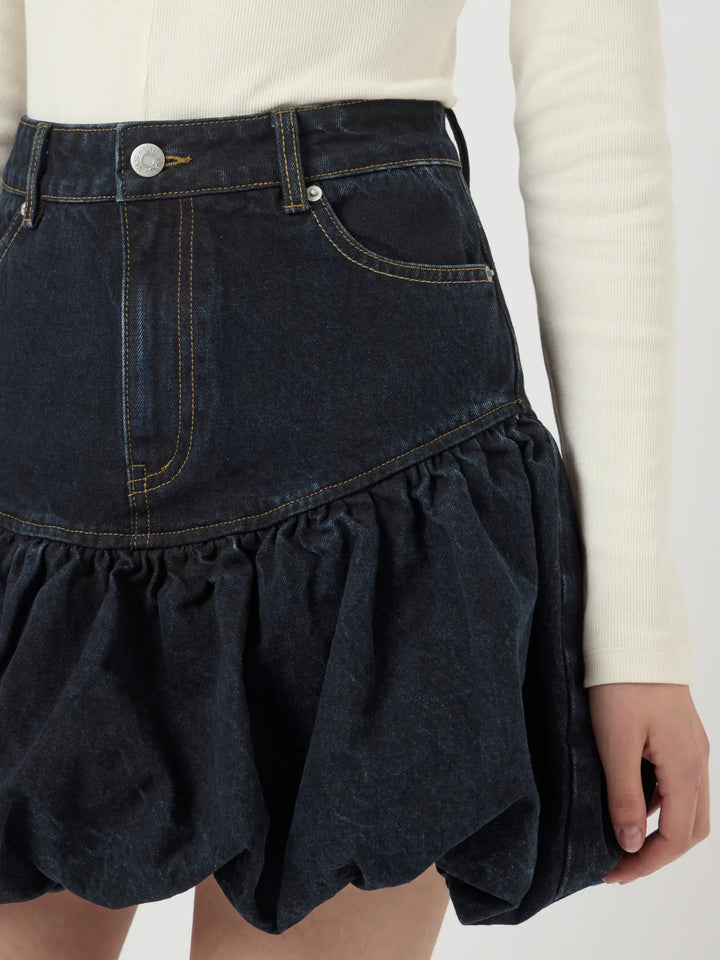 YAS BROOKE HMW DENIM BUBBLE SKIRT