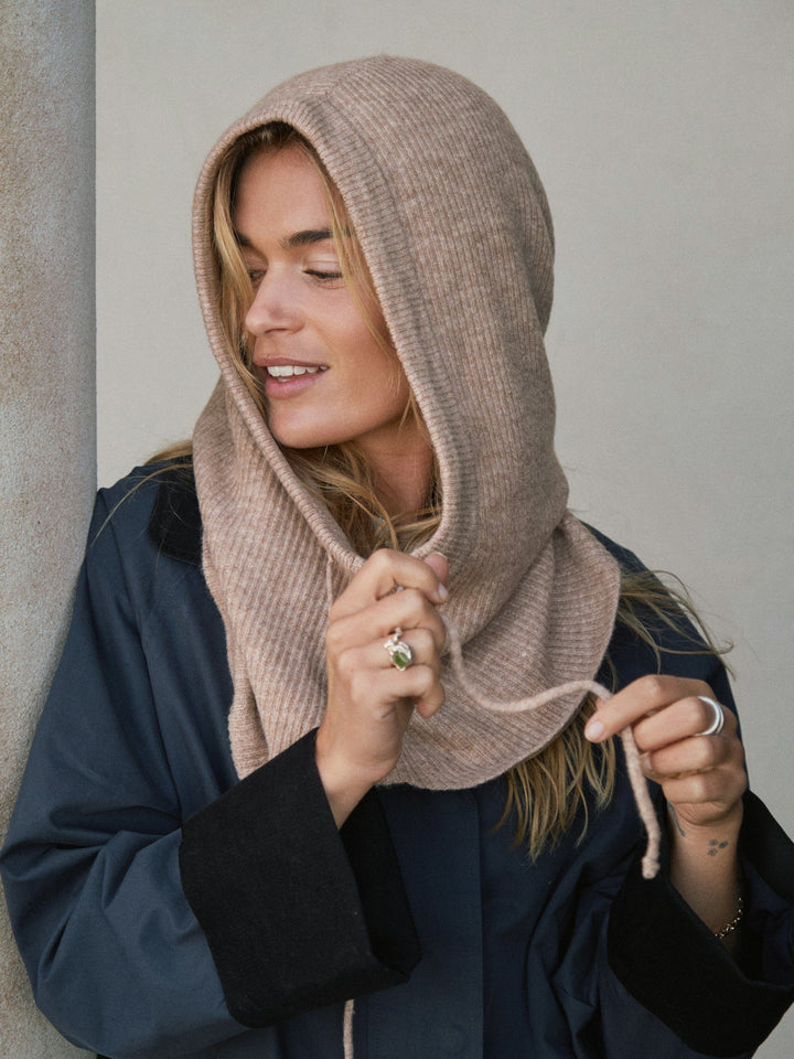 Neo Noir Madita Knit Balaclava Sand Melange