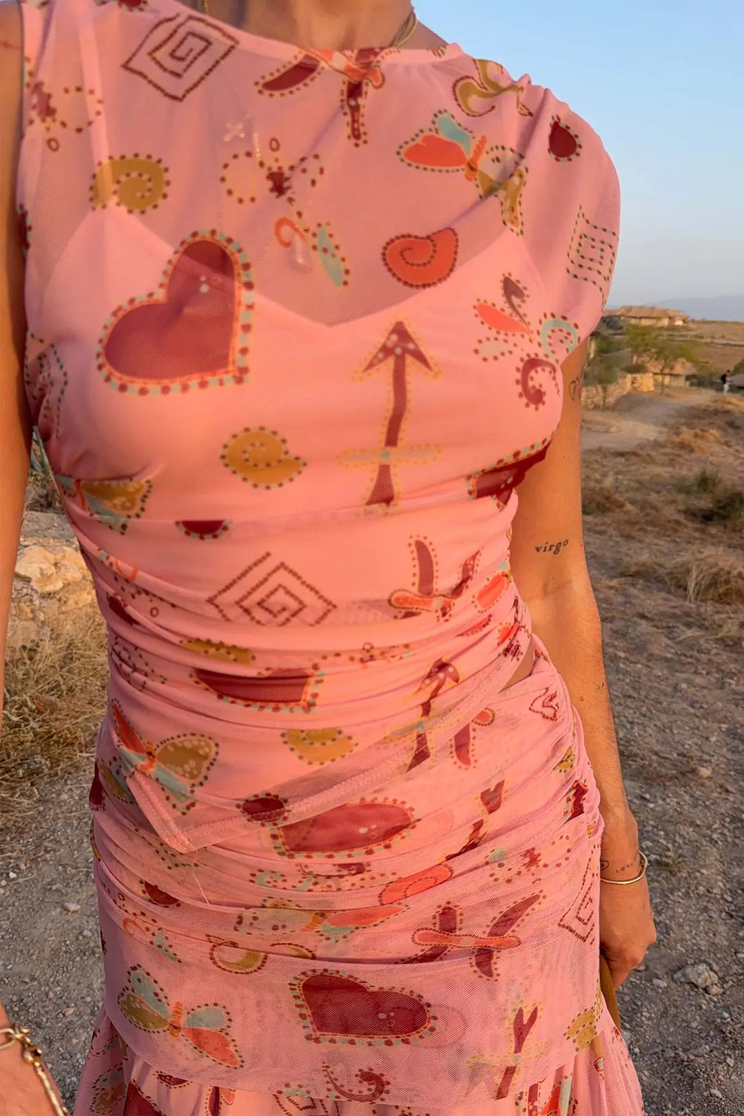 Never Fully Dressed Pink Lacie Mesh Top