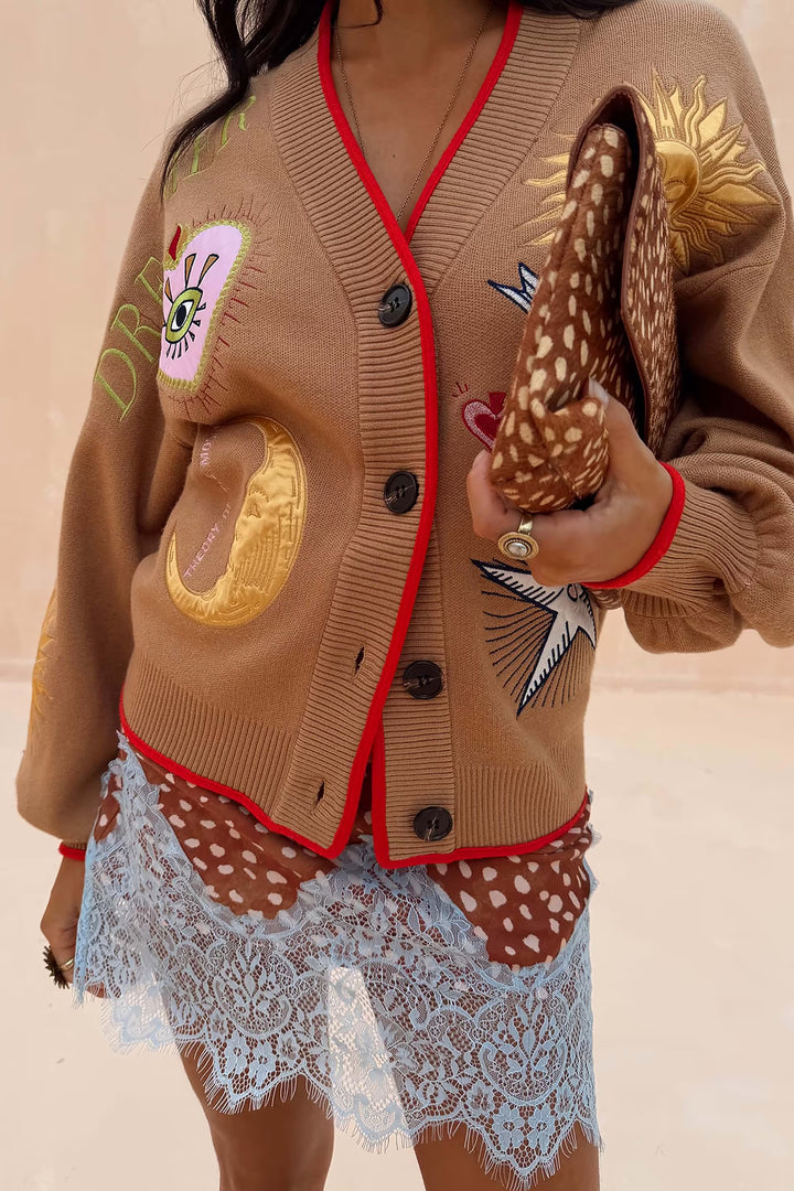 Never Fully Dressed Camel Mystical Cardigan