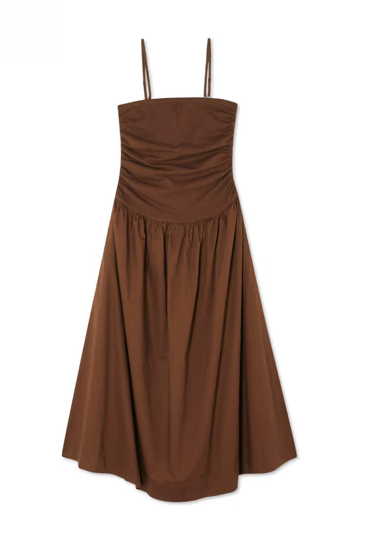 Never Fully Dressed Chocolate Lola Mid-axi Dress