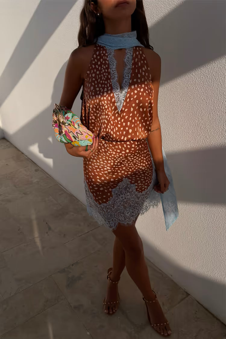 Never Fully Dressed Fawn Print Mini Maeva Skirt