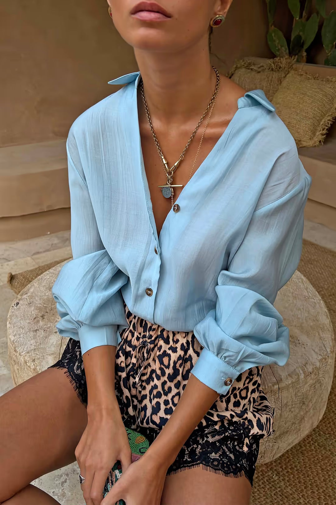 Never Fully Dressed Ice Blue Miley Shirt